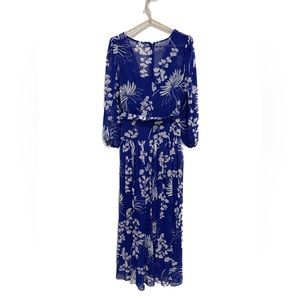 New with tags! Calvin Klein, size L, blue & white dress